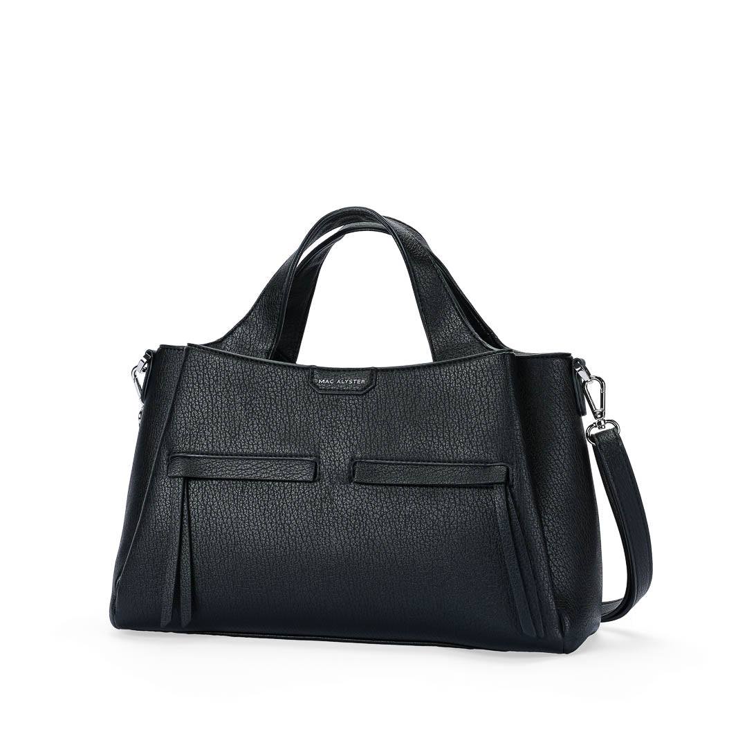 MAC ALYSTER FAUVE sac à main trapèze cognac bandoulière