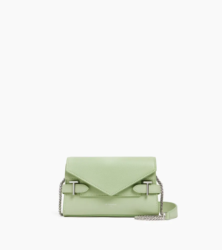 Le Tanneur Emilie pochette cuir grainé double rabat