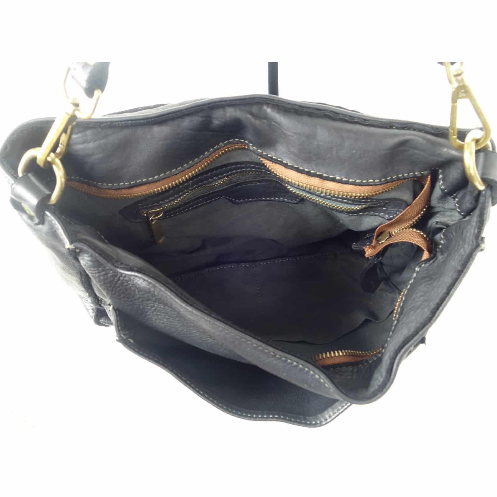 Collection Esprit Cuir ROSITA sac épaule noir cuir