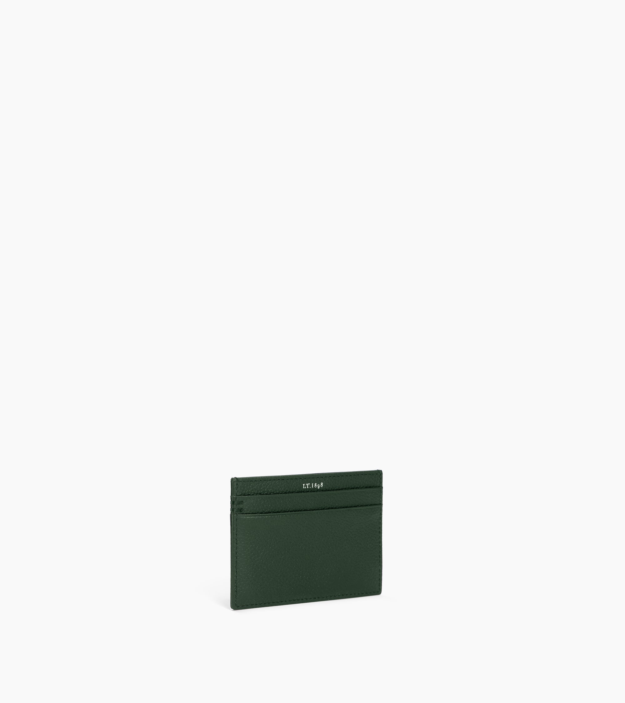 Le Tanneur Lucien porte-cartes cuir grainé vert