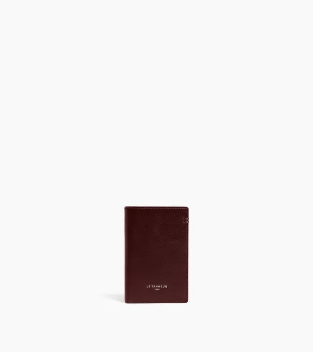 Le Tanneur Lucien porte-cartes cuir huilé rouge