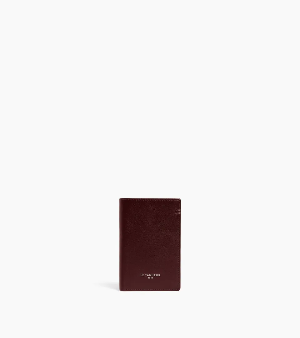 Le Tanneur Lucien porte-cartes cuir huilé rouge