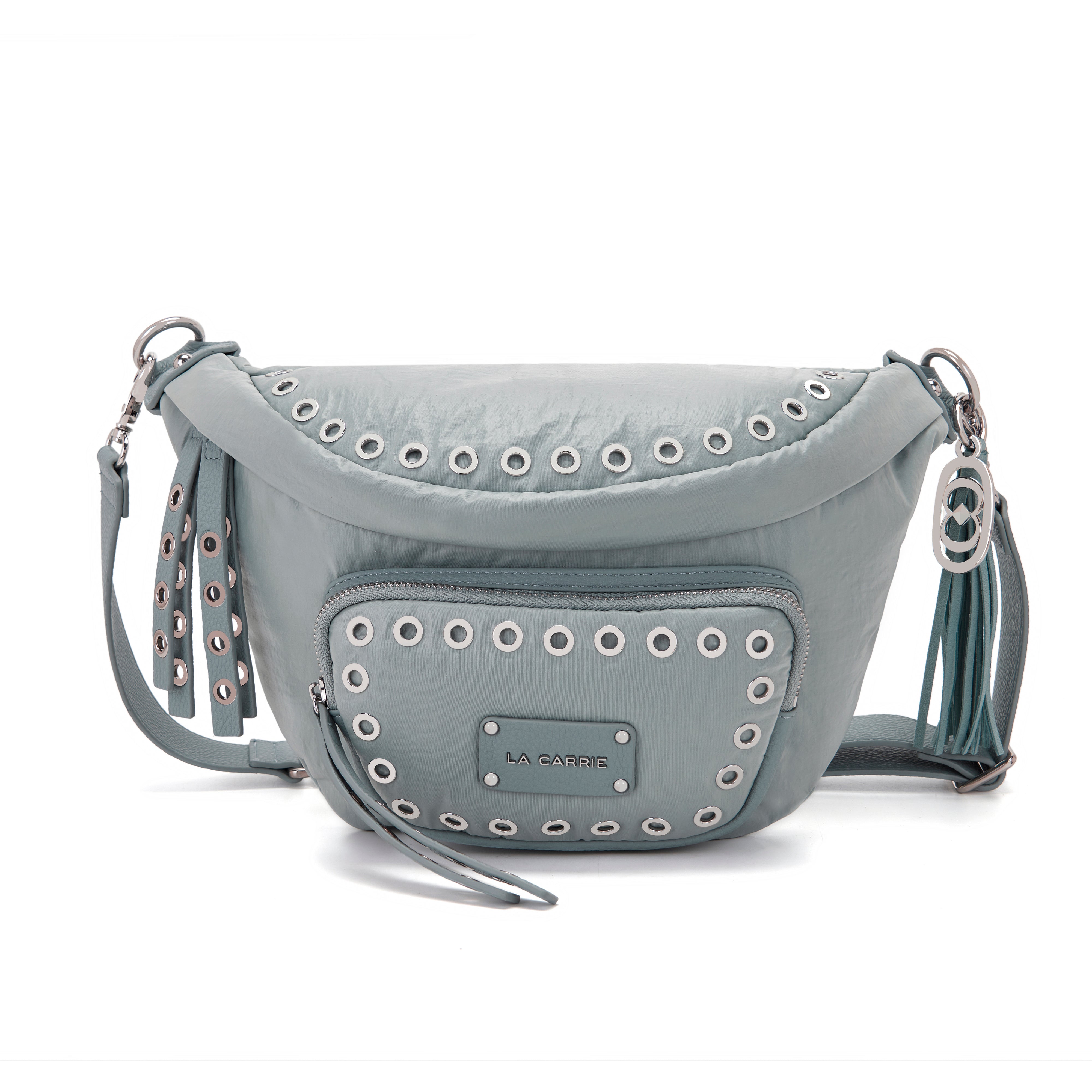 La Carrie Bag Wrinkled sac banane nylon sky 34x9x20cm