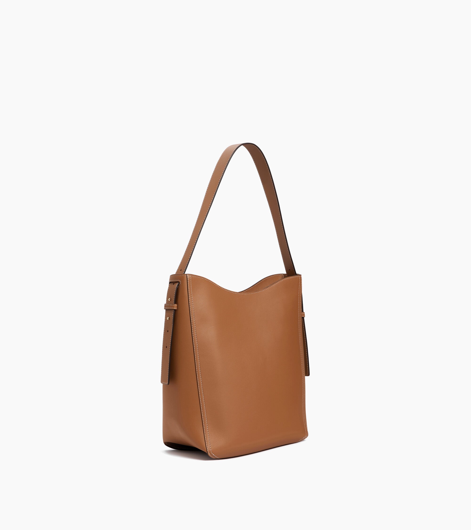 Le Tanneur Céleste Sac Hobo Moyen Cuir Lisse Tan Brown