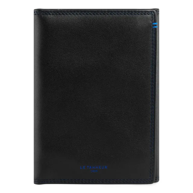 Le Tanneur porte-cartes cuir lisse homme anti-RFID