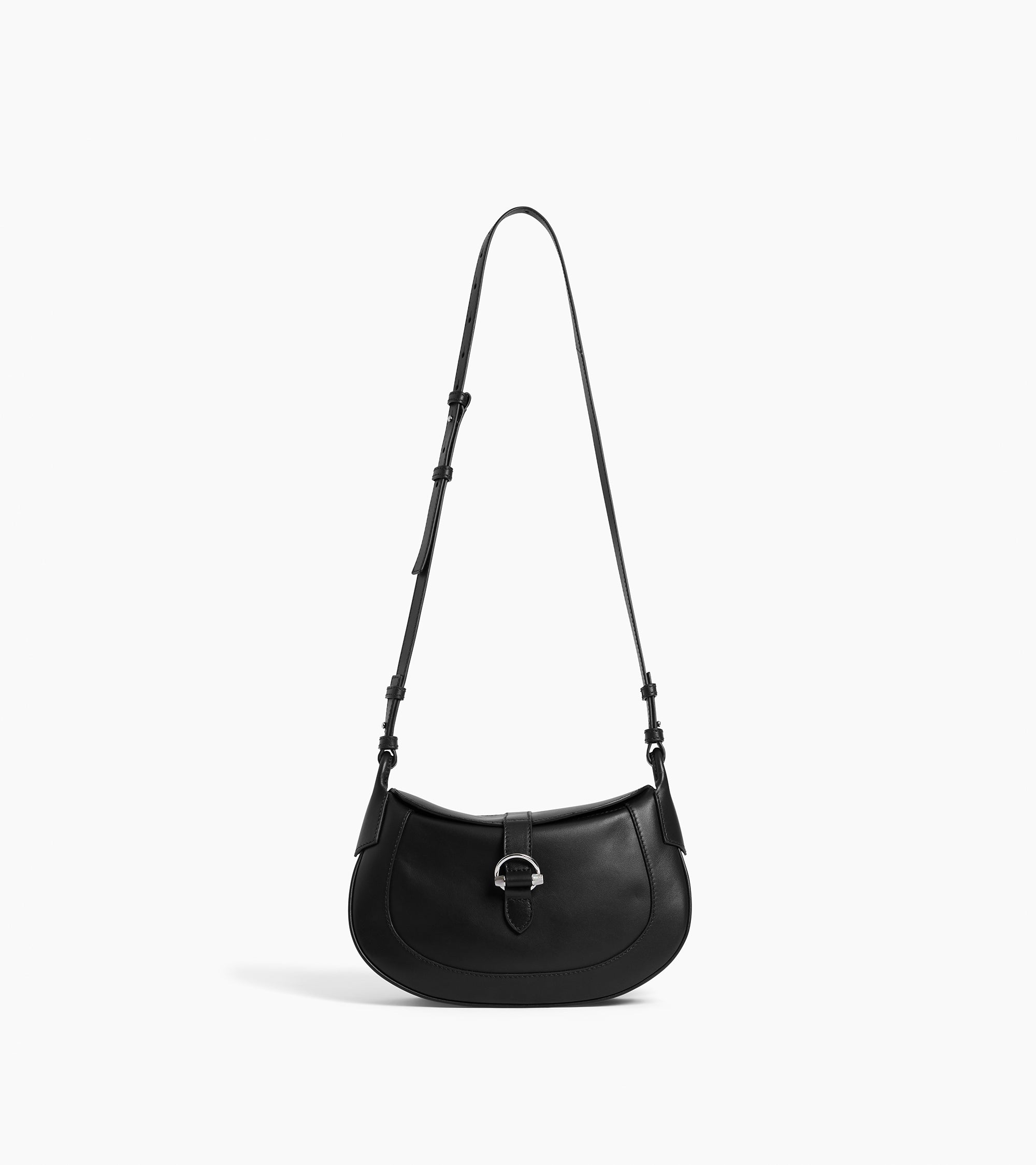 Le Tanneur Pia sac bandoulière cuir lisse noir