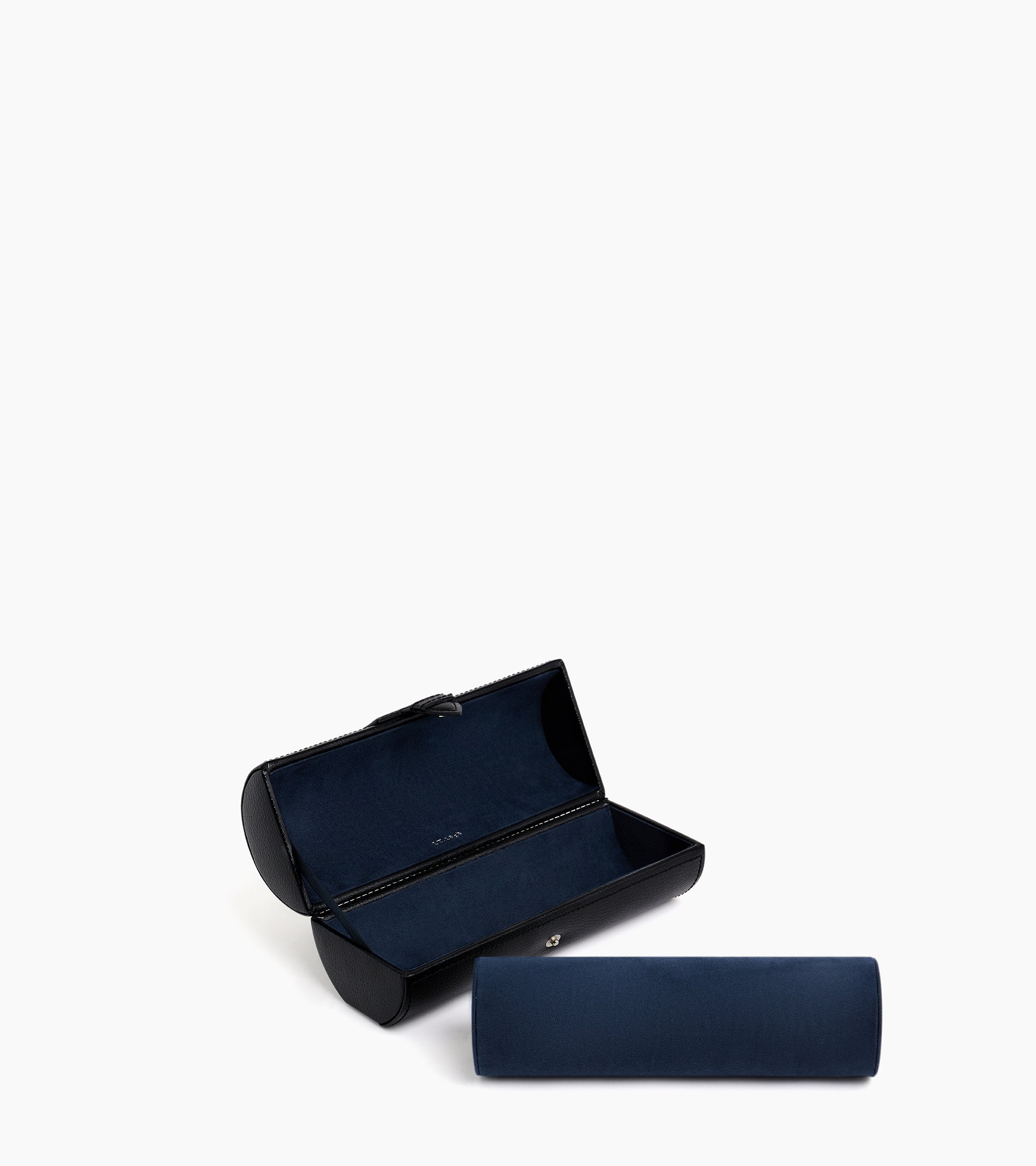 Le Tanneur étui 3 montres cuir noir velours signature