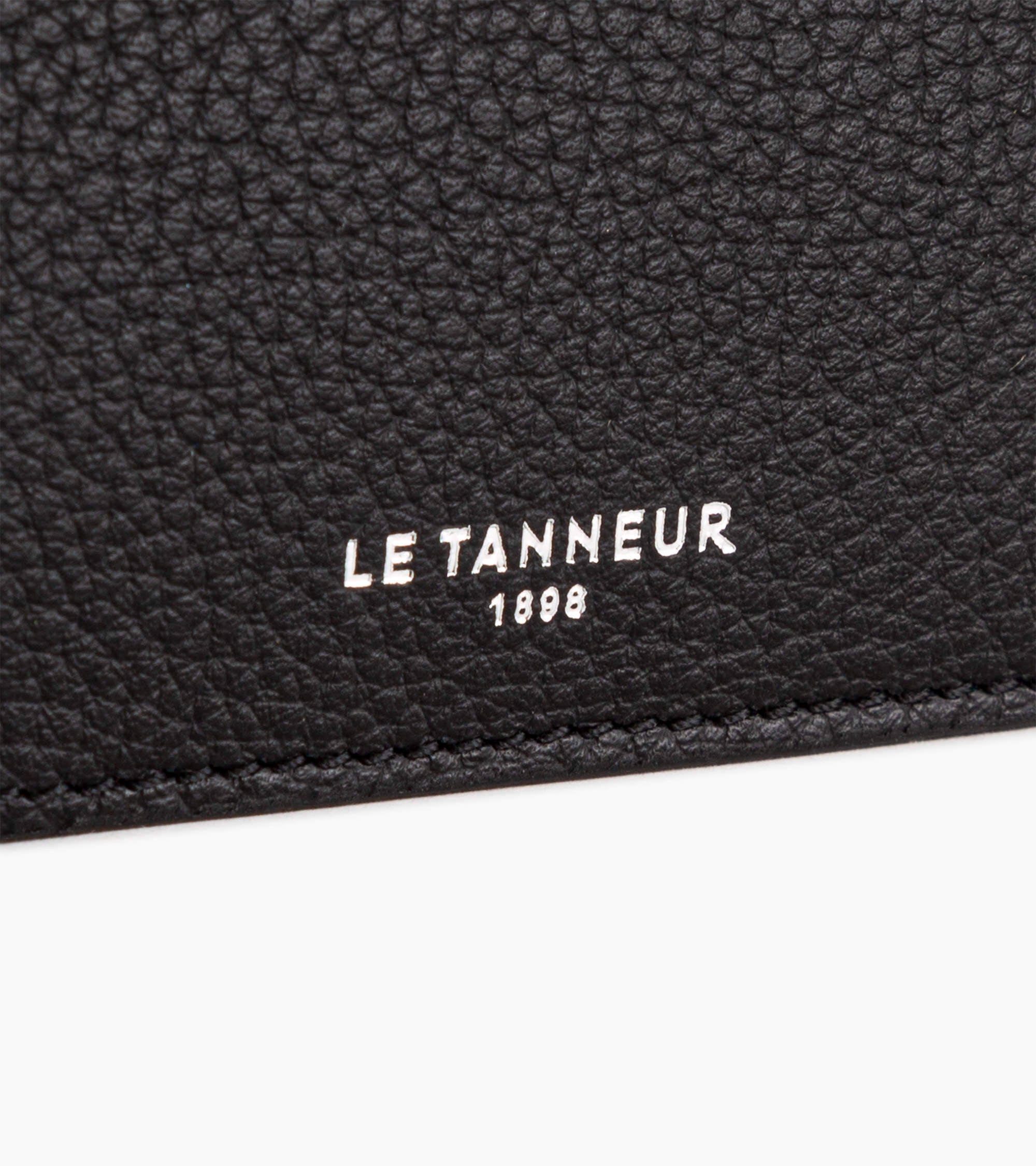 Le Tanneur Emile porte-cartes cuir grainé noir poche billets