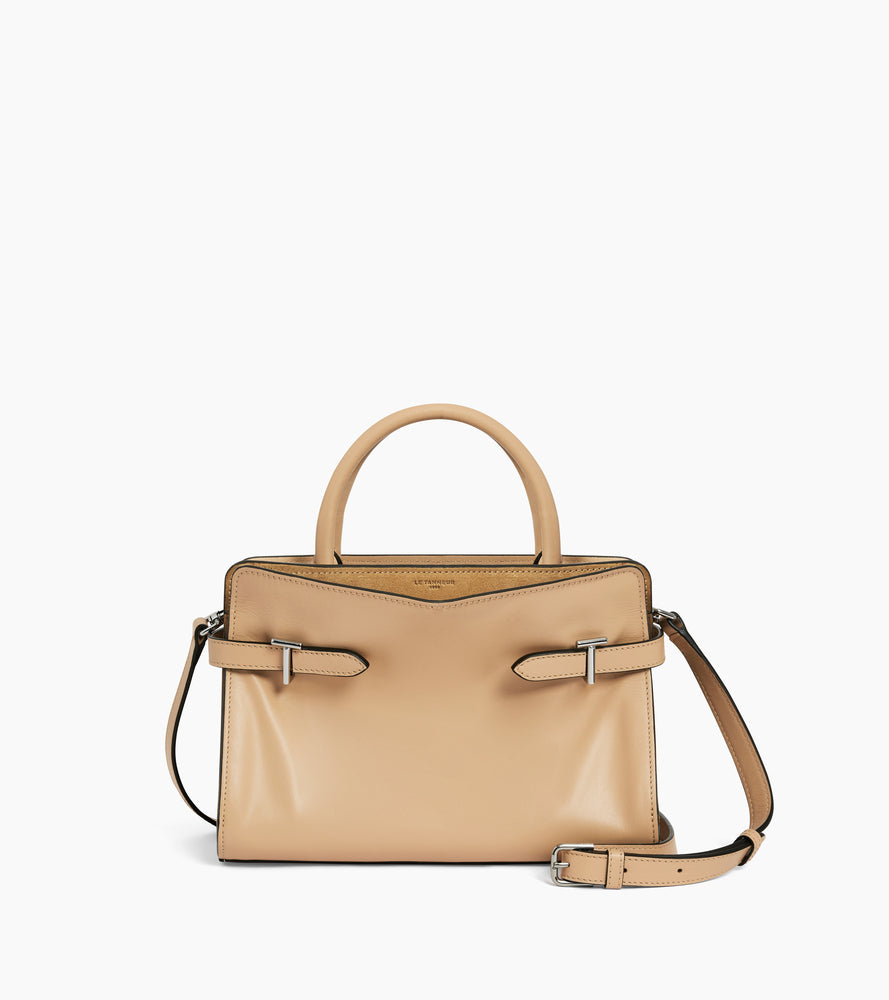 Le Tanneur Emie sac à main cuir lisse nubuck Desert