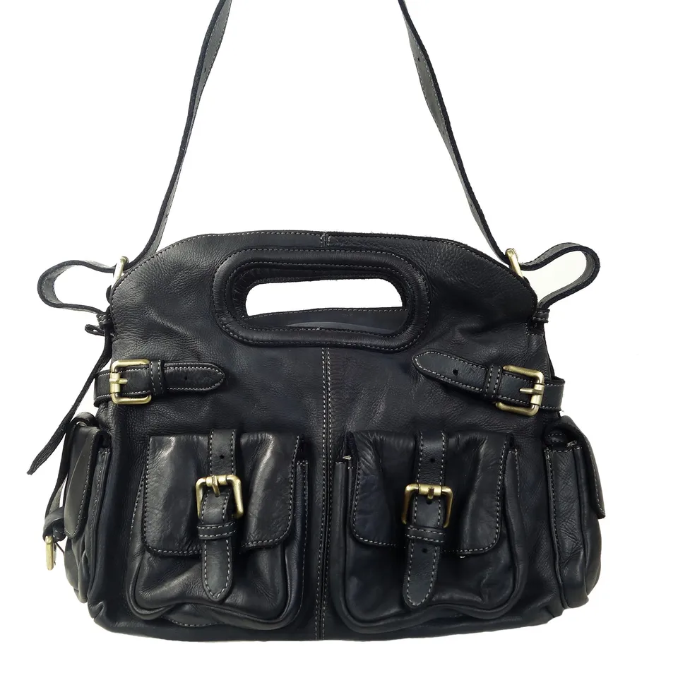 Collection Esprit Cuir Sac épaule Tina cuir noir vintage