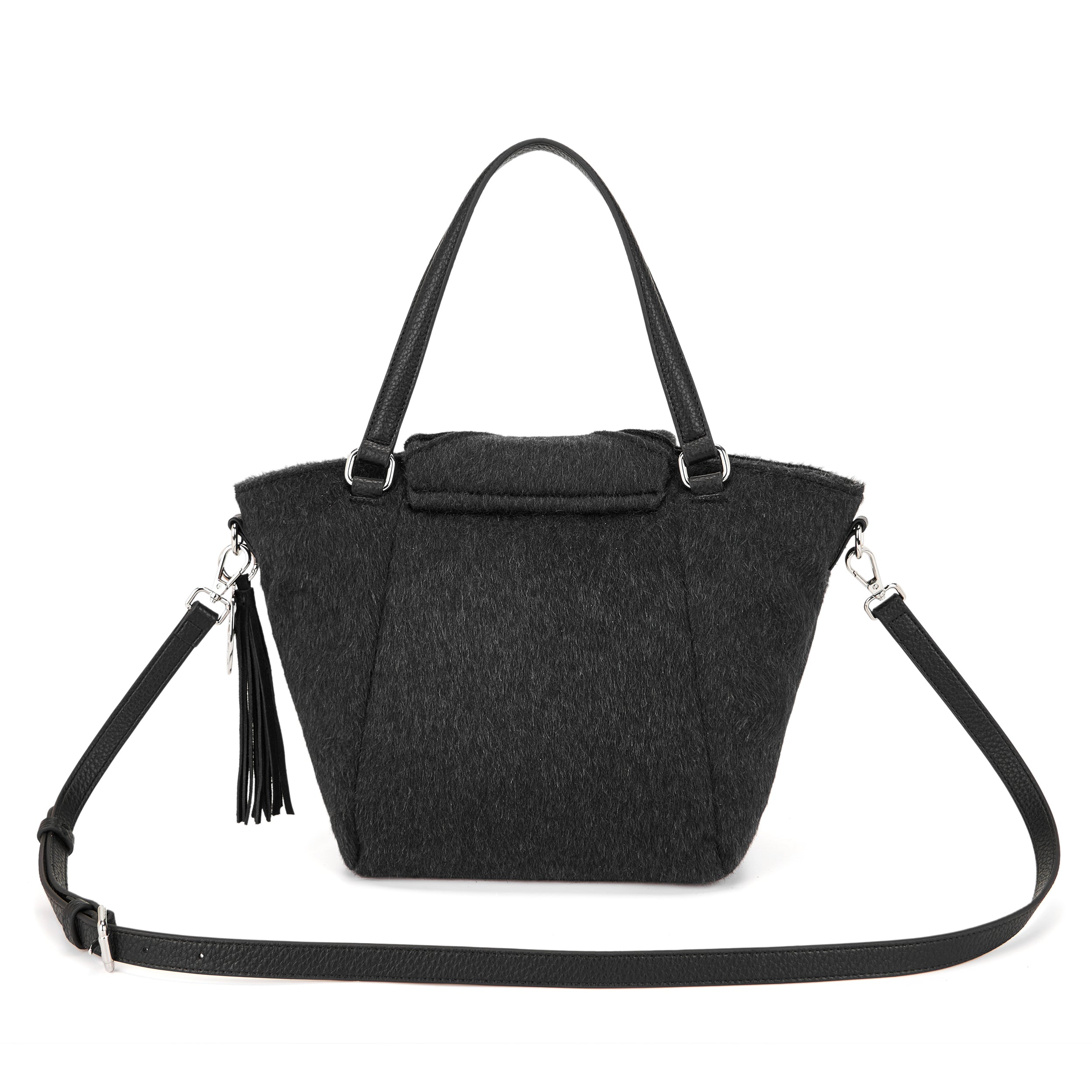 La Carrie Sarner sac shopping noir franges