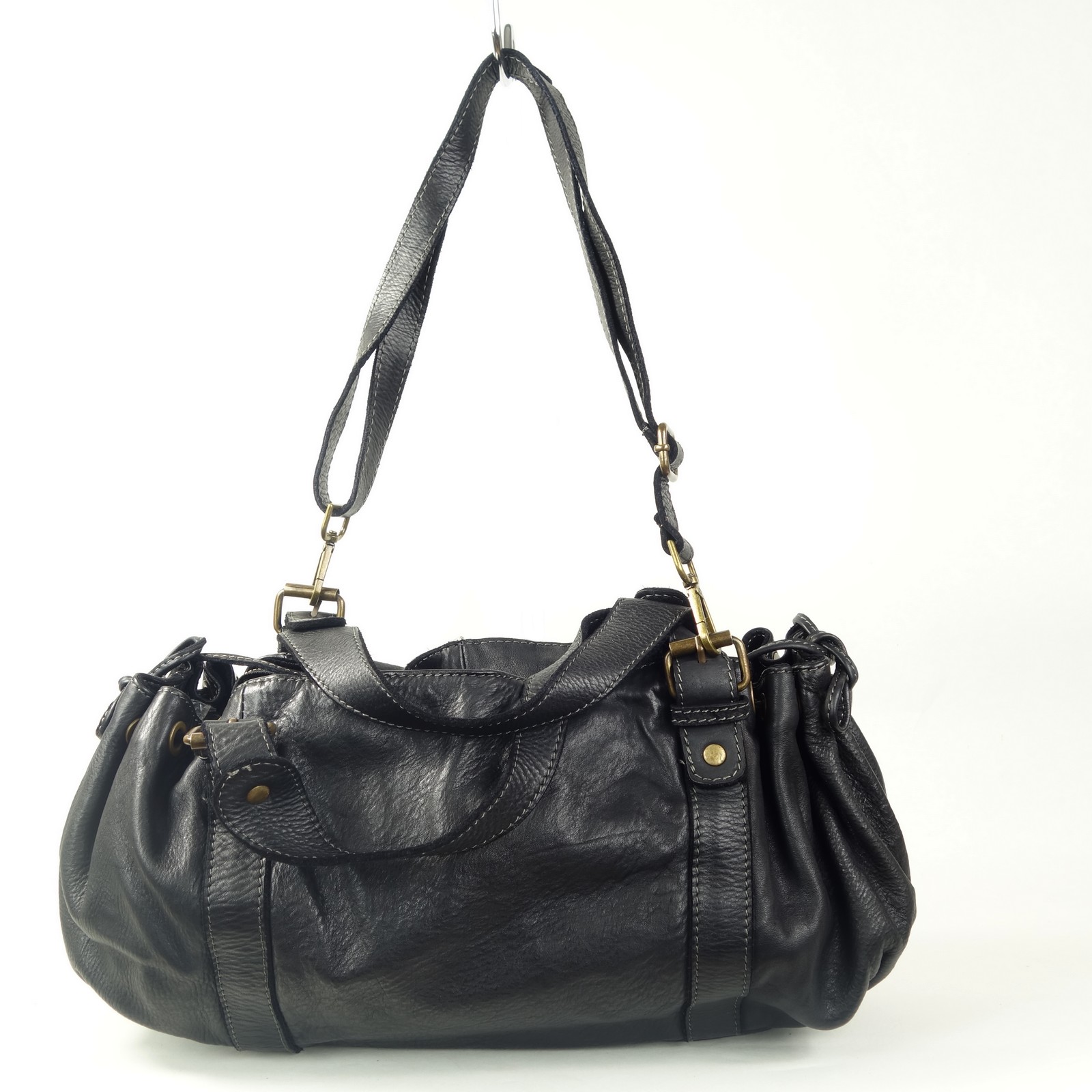 Collection Esprit Cuir Violetta sac 24h cuir noir vintage