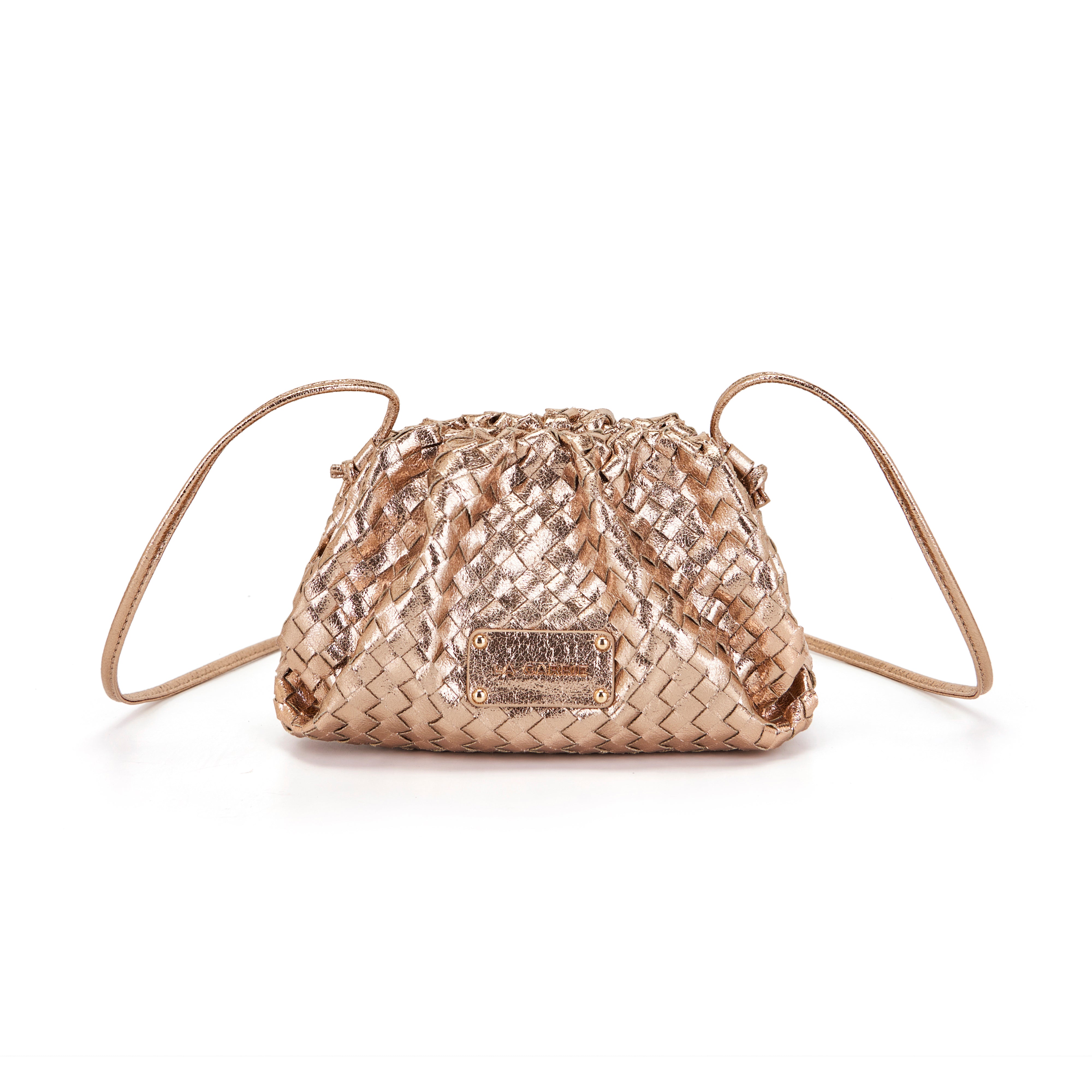 La Carrie Capsule Small sac bandoulière doré métallisé