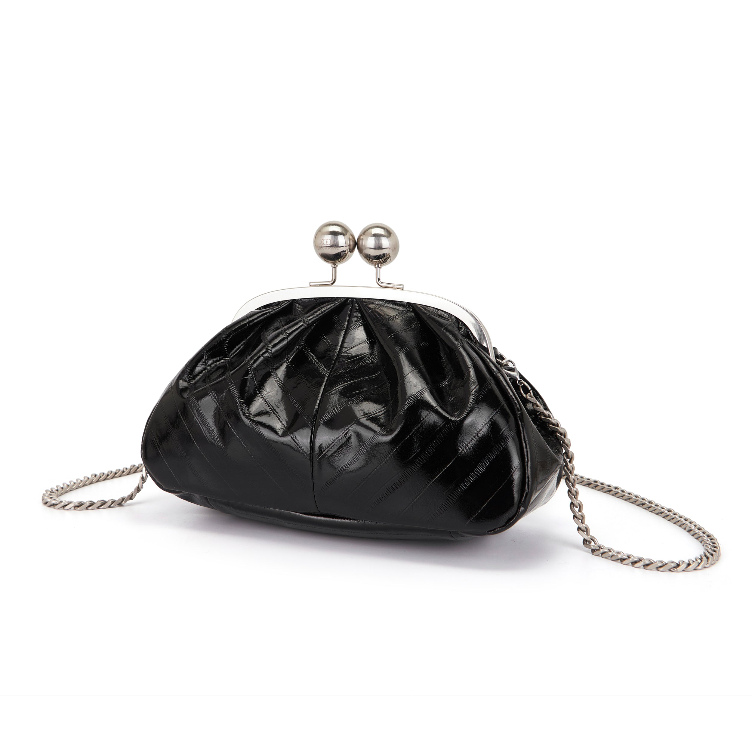La Carrie Capsule Big sac bandoulière noir 32x11x16 cuir verni