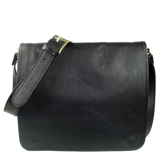 Collection Esprit Cuir Modena sacoche cuir noir homme