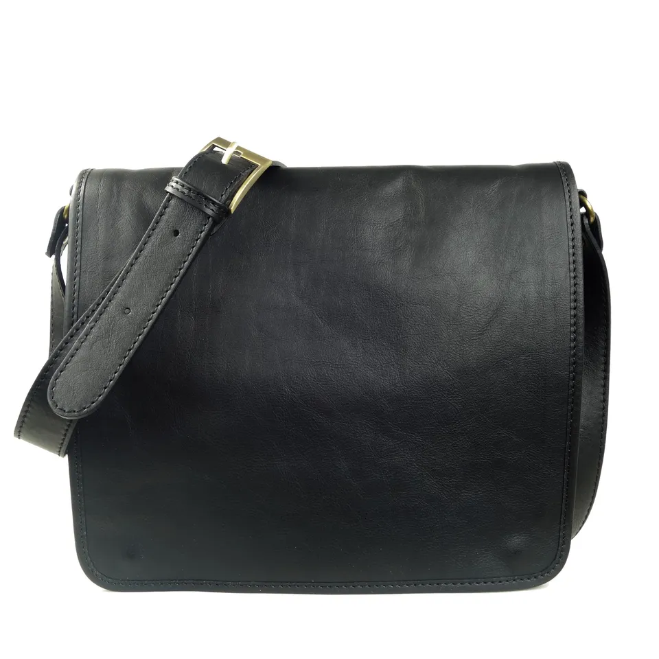 Collection Esprit Cuir Modena sacoche cuir noir homme