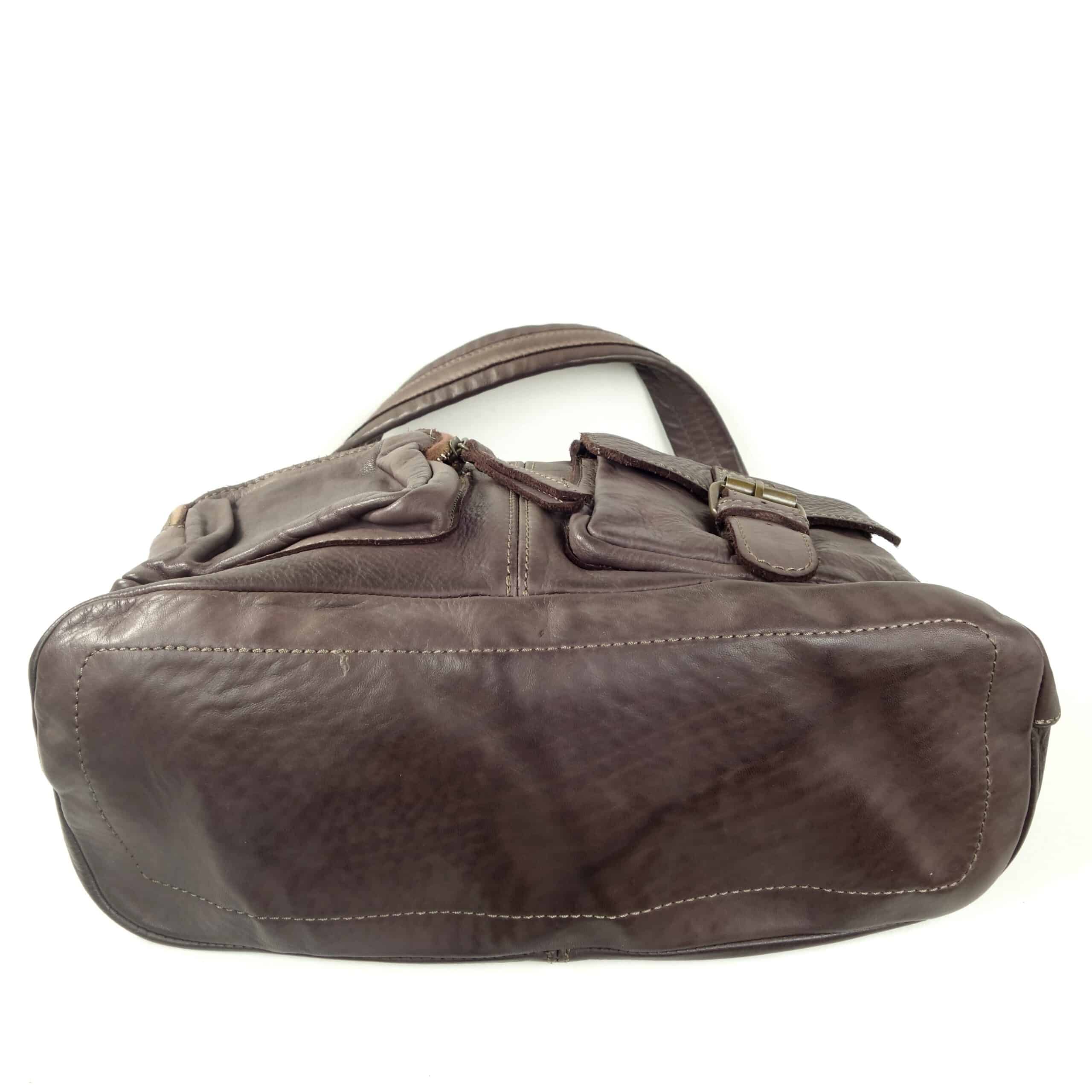 Collection Esprit Cuir STELLA sac épaule cuir marron vintage