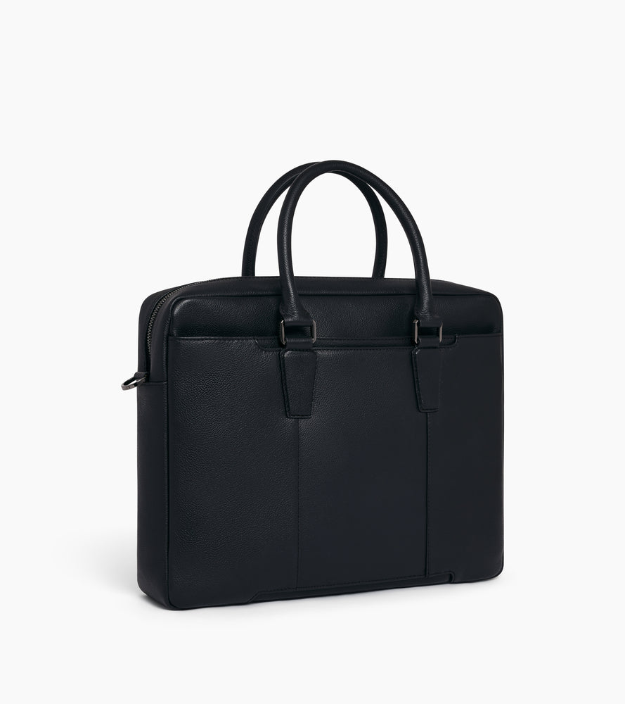 Le Tanneur Marceau porte-documents cuir noir 14 pouces