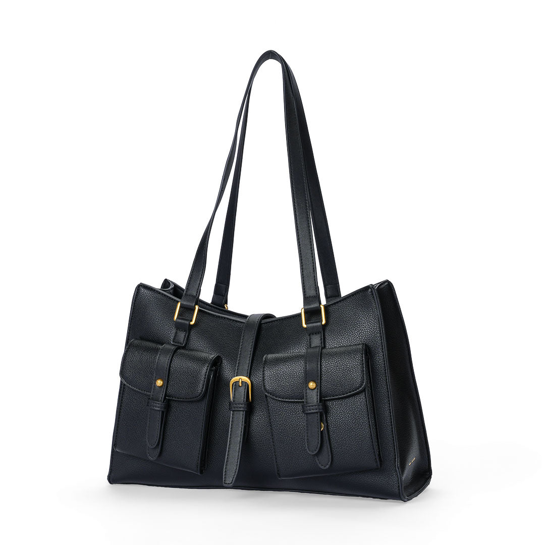 Mac Alyster Urbany Sac Shopping Noir Poches Frontales