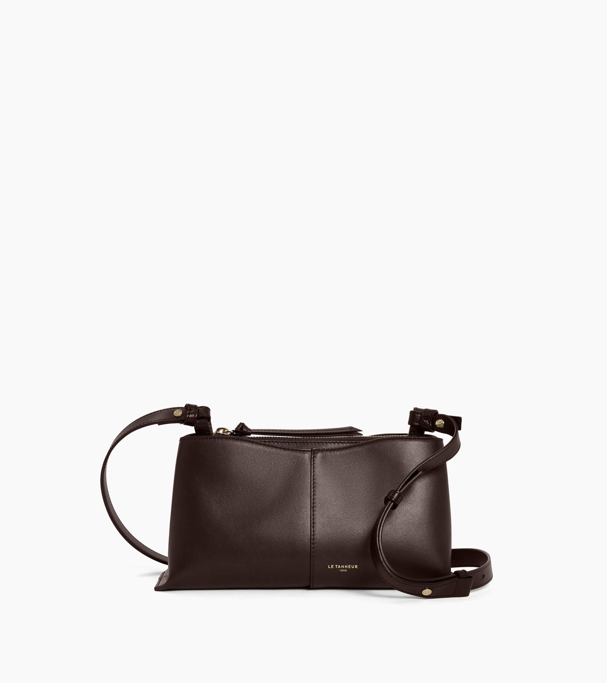 Le Tanneur Félicie petit sac bandoulière marron cuir lisse