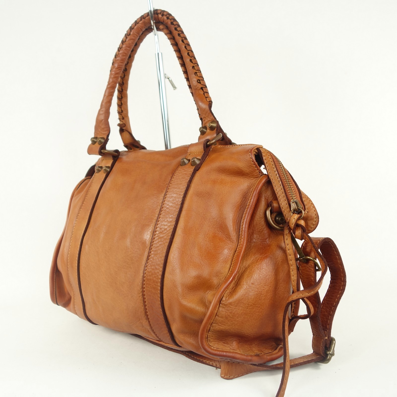 Collection Esprit Cuir Lola sac camel cuir vintage