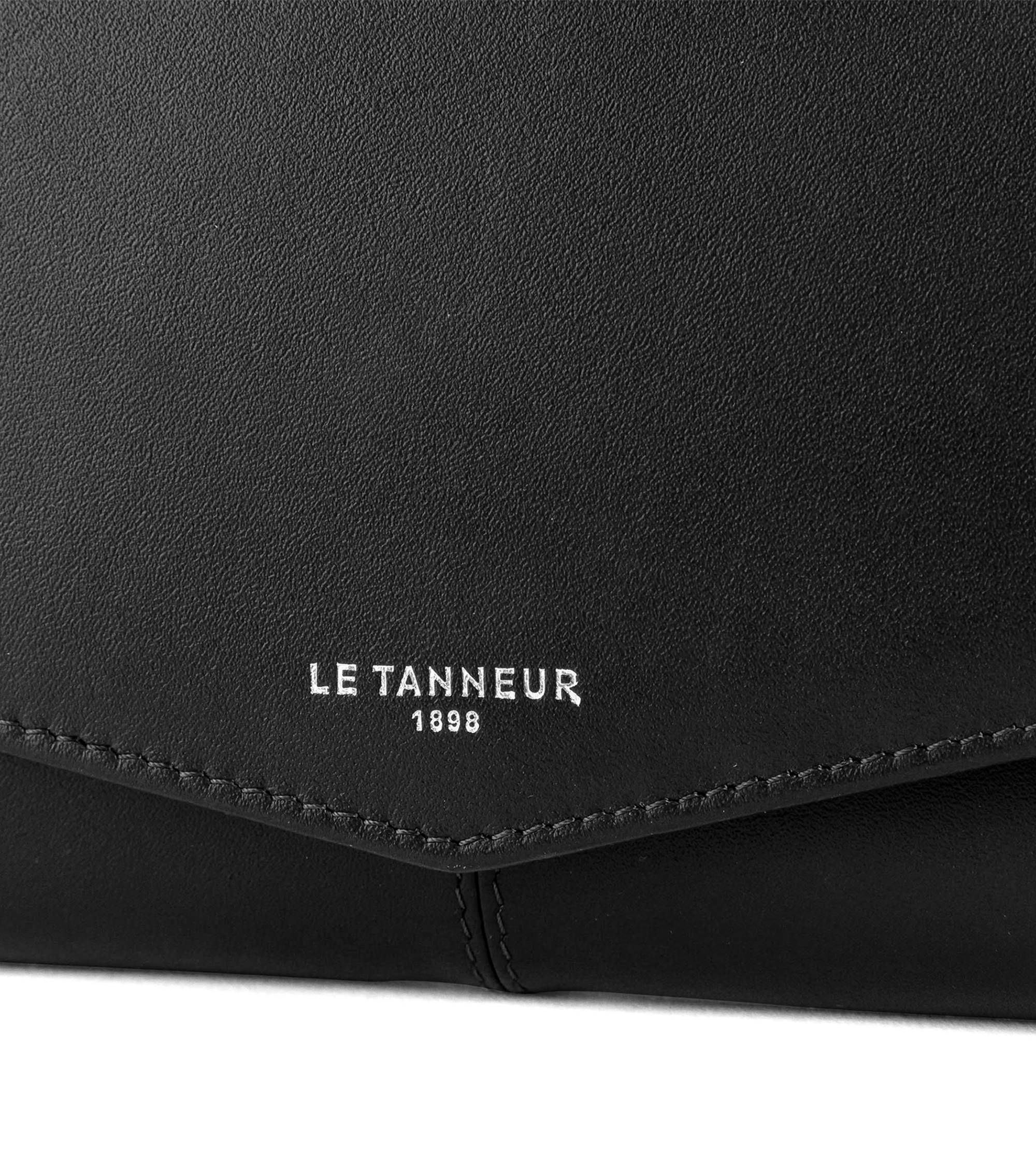 Le Tanneur Charlotte portefeuille cuir lisse noir