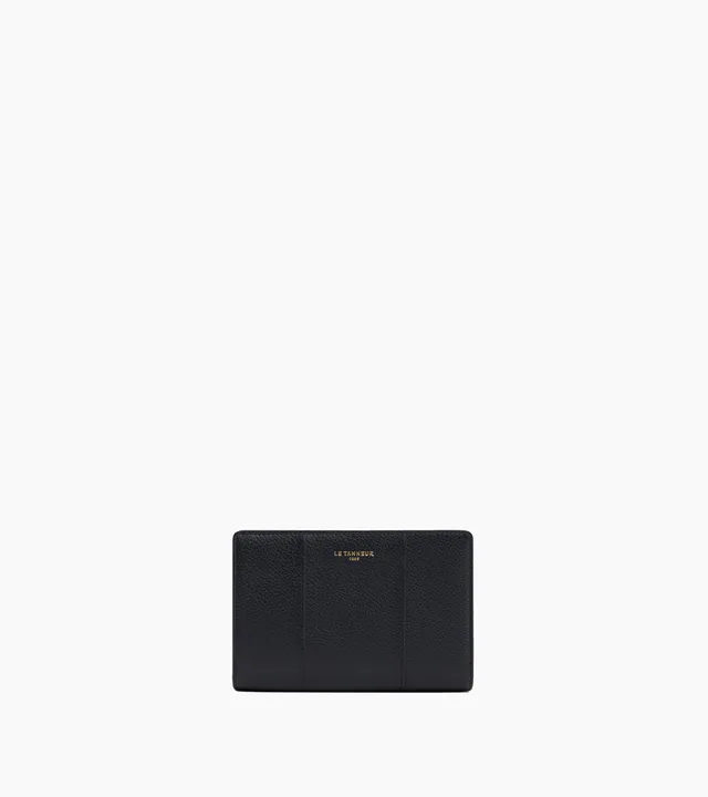 Le Tanneur Juliette portefeuille cuir grainé noir moyen