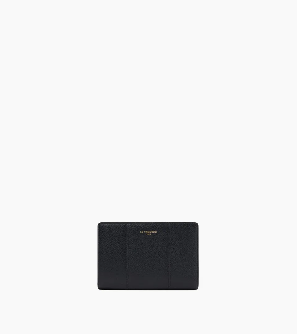 Le Tanneur Juliette portefeuille cuir grainé noir moyen
