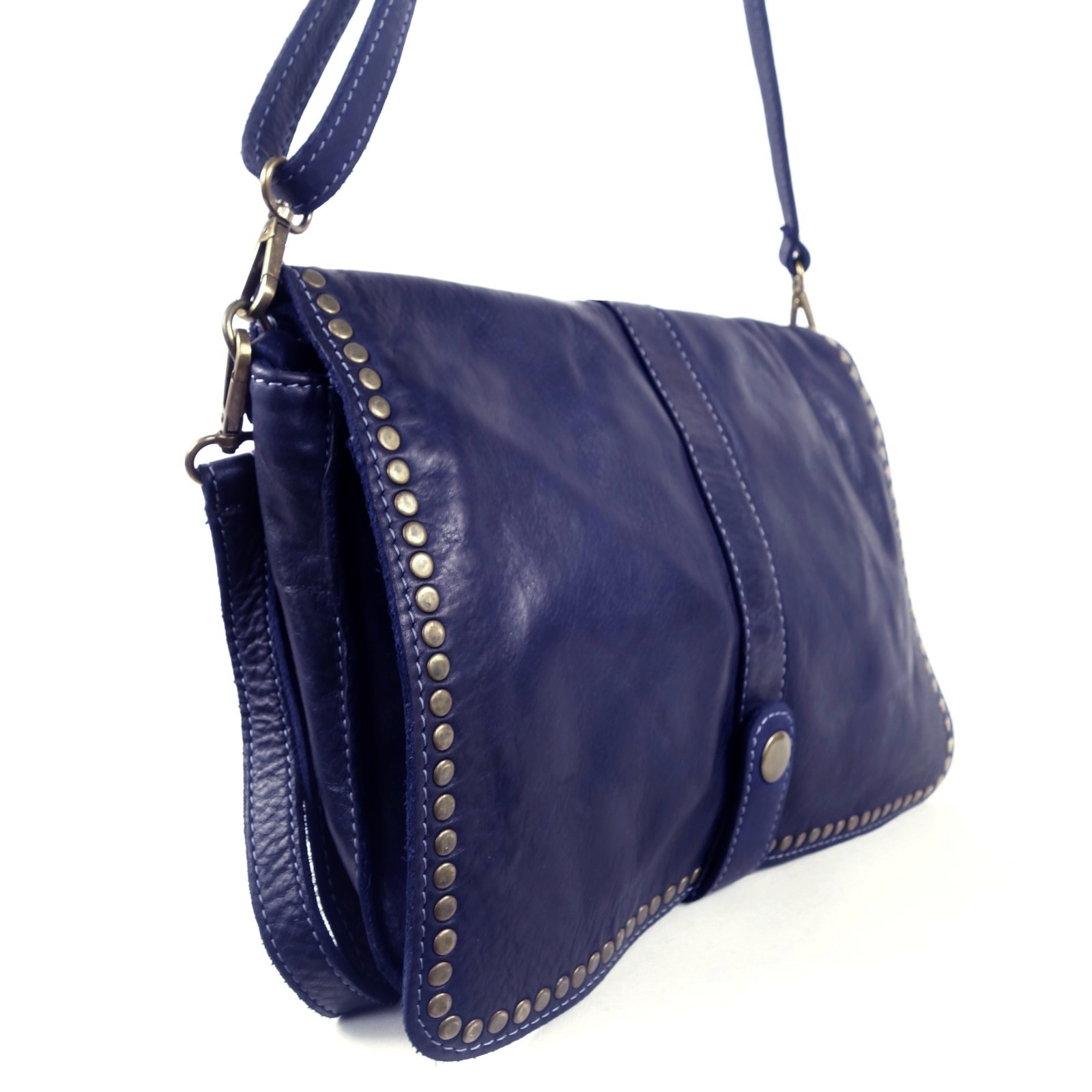 Collection Esprit Cuir Gena pochette cuir bleu jean