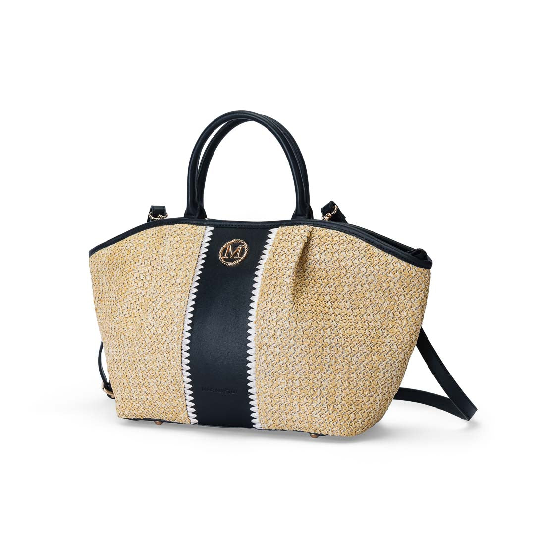 MAC ALYSTER SAINT-MARTIN sac main Noir paille tressée
