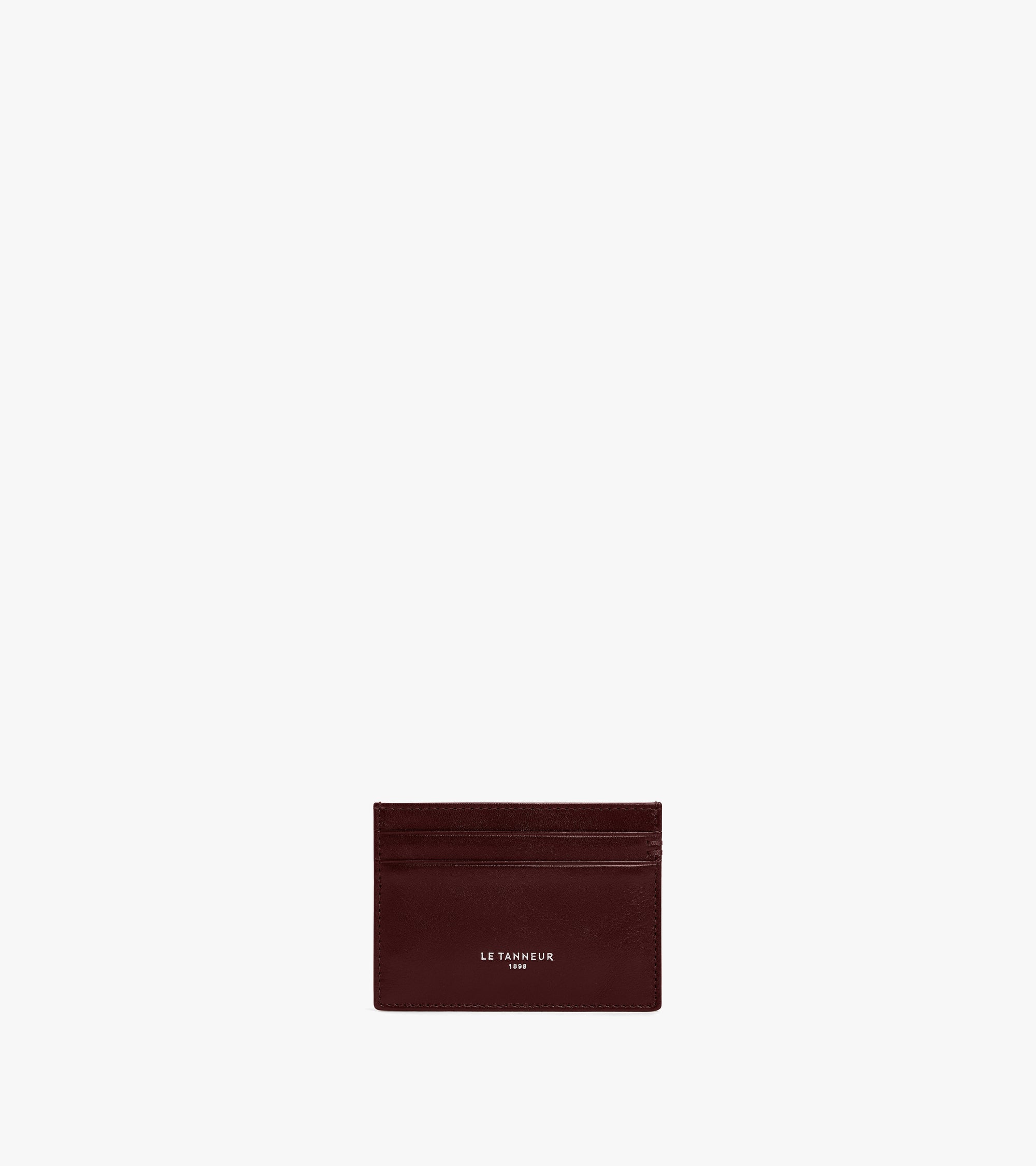 Le Tanneur Lucien porte-cartes cuir huilé rouge