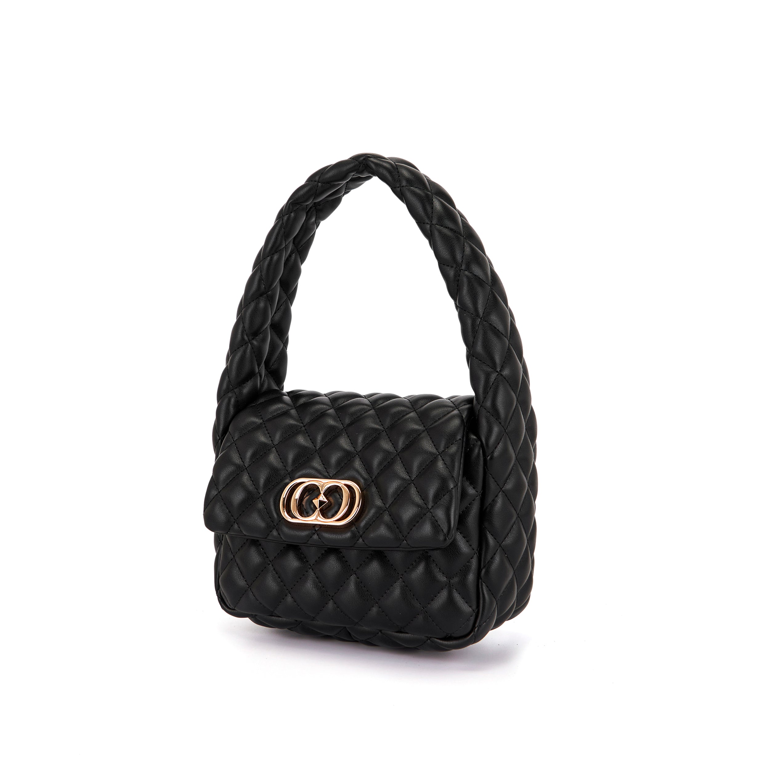 La Carrie Capsule sac bandoulière noir matelassé 19 cm