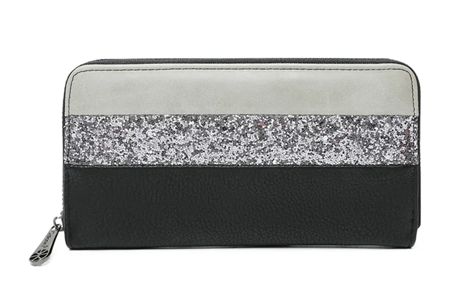 Gallantry Accessoires compagnon long gris noir paillettes 20 cm