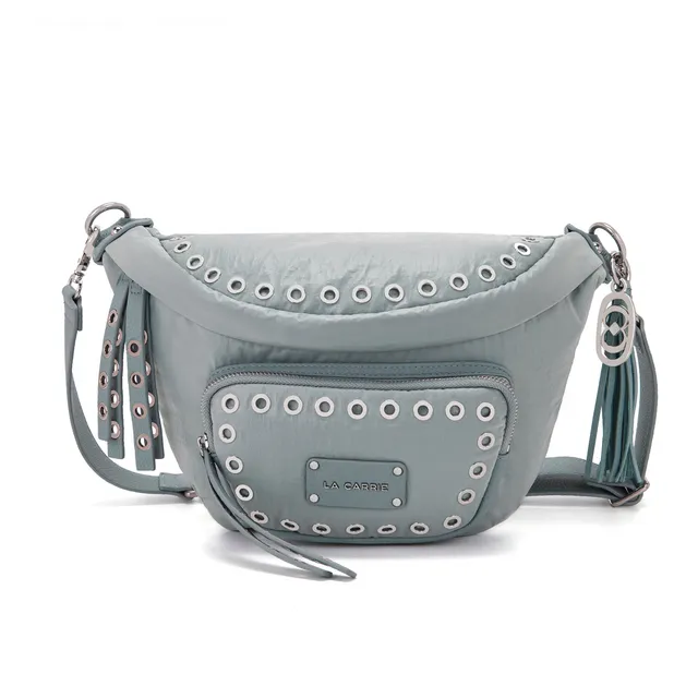 La Carrie Bag Wrinkled sac banane nylon sky 34x9x20cm
