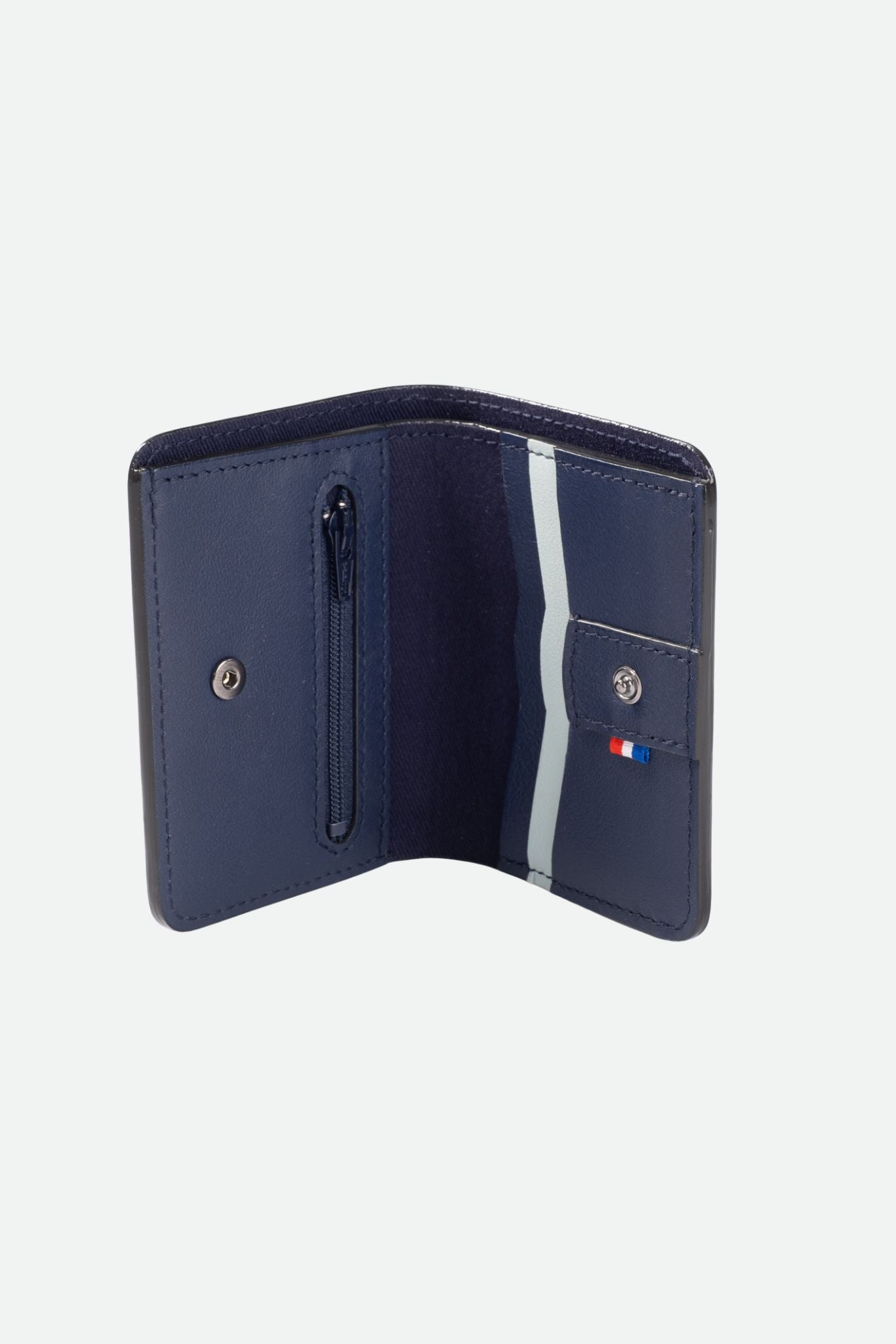 Nodie's Arsène portefeuille bleu marine vert cuir