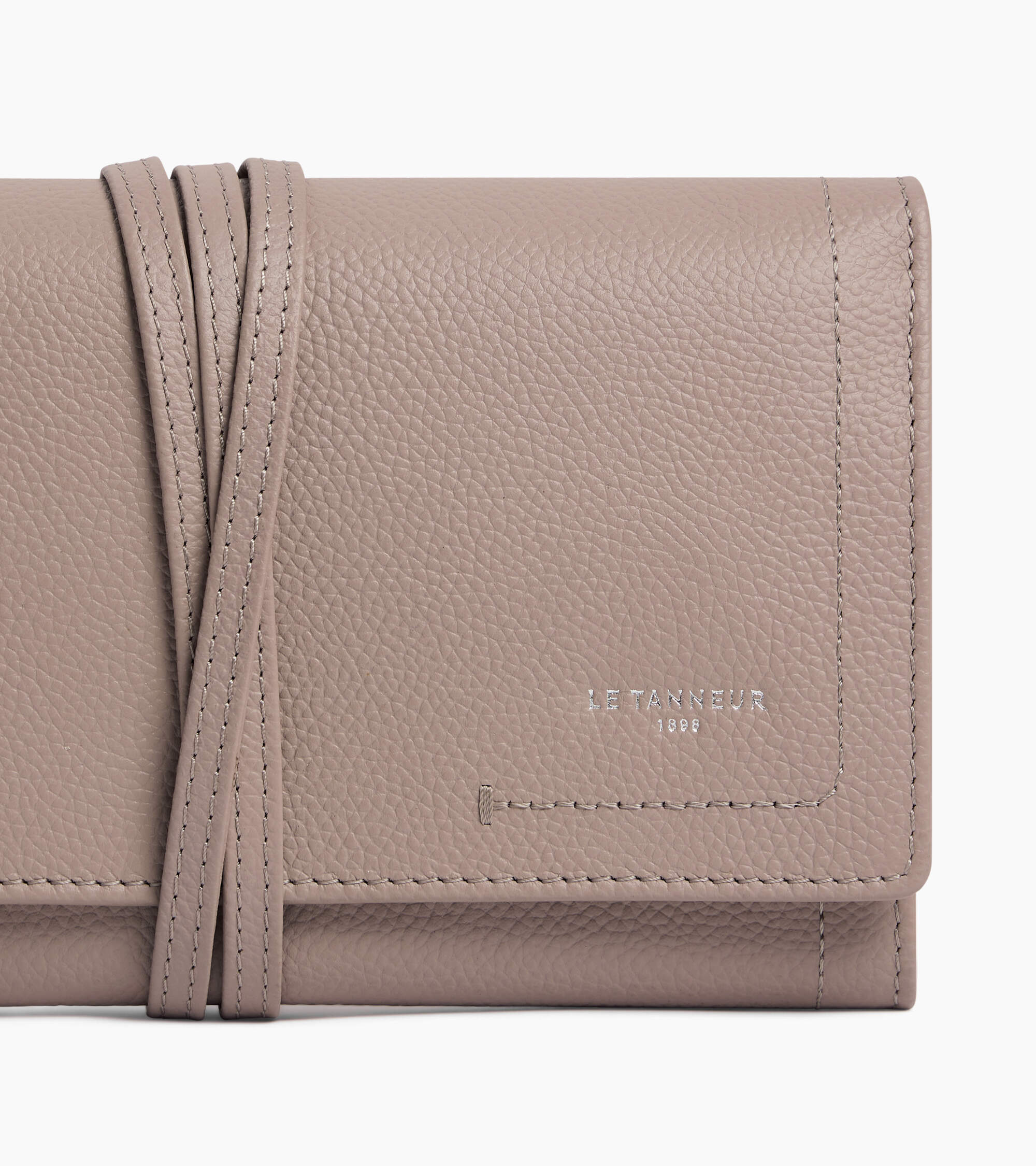 Le Tanneur coffret bijoux cuir grainé Fossil Grey