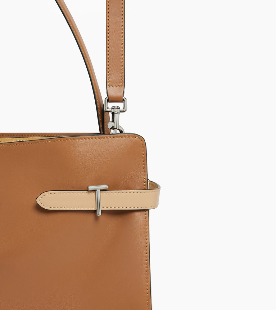 Le Tanneur Emie grand sac épaule cuir lisse nubuck