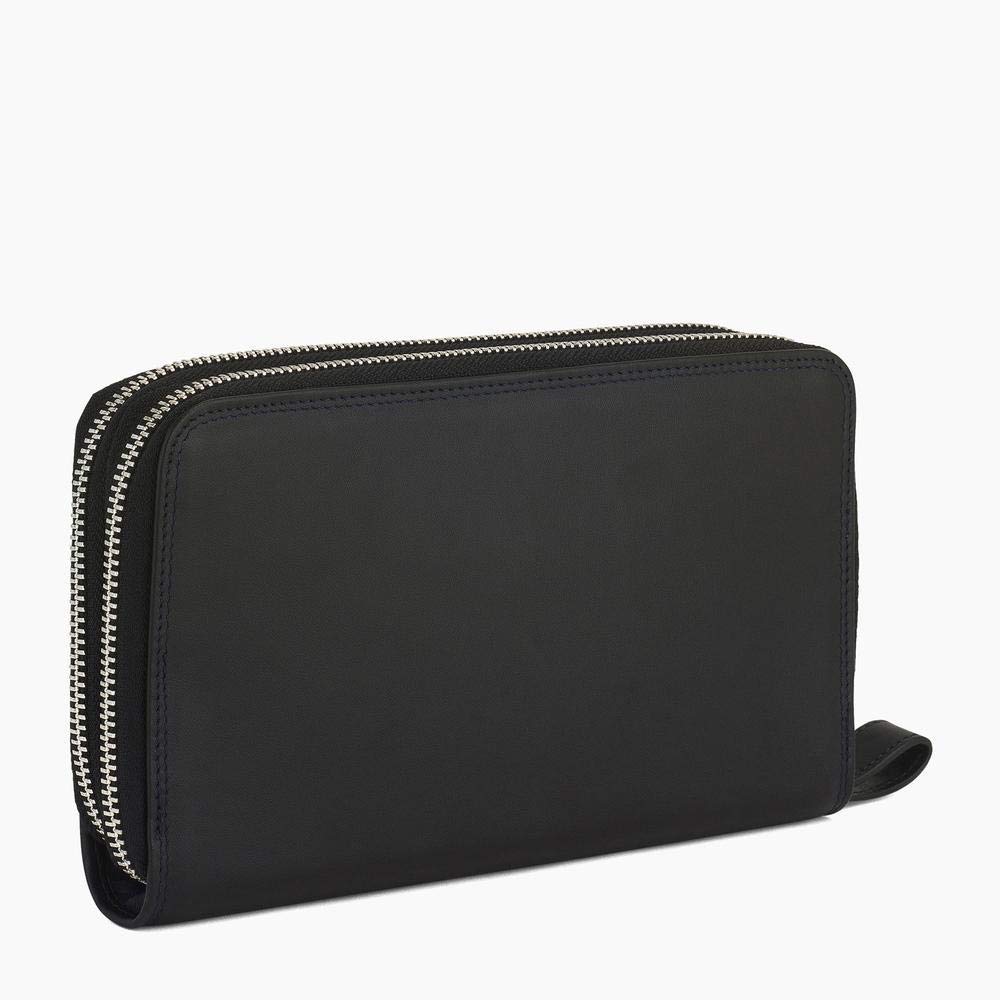 Le Tanneur Compagnon zippé portefeuille cuir lisse homme 21 cm