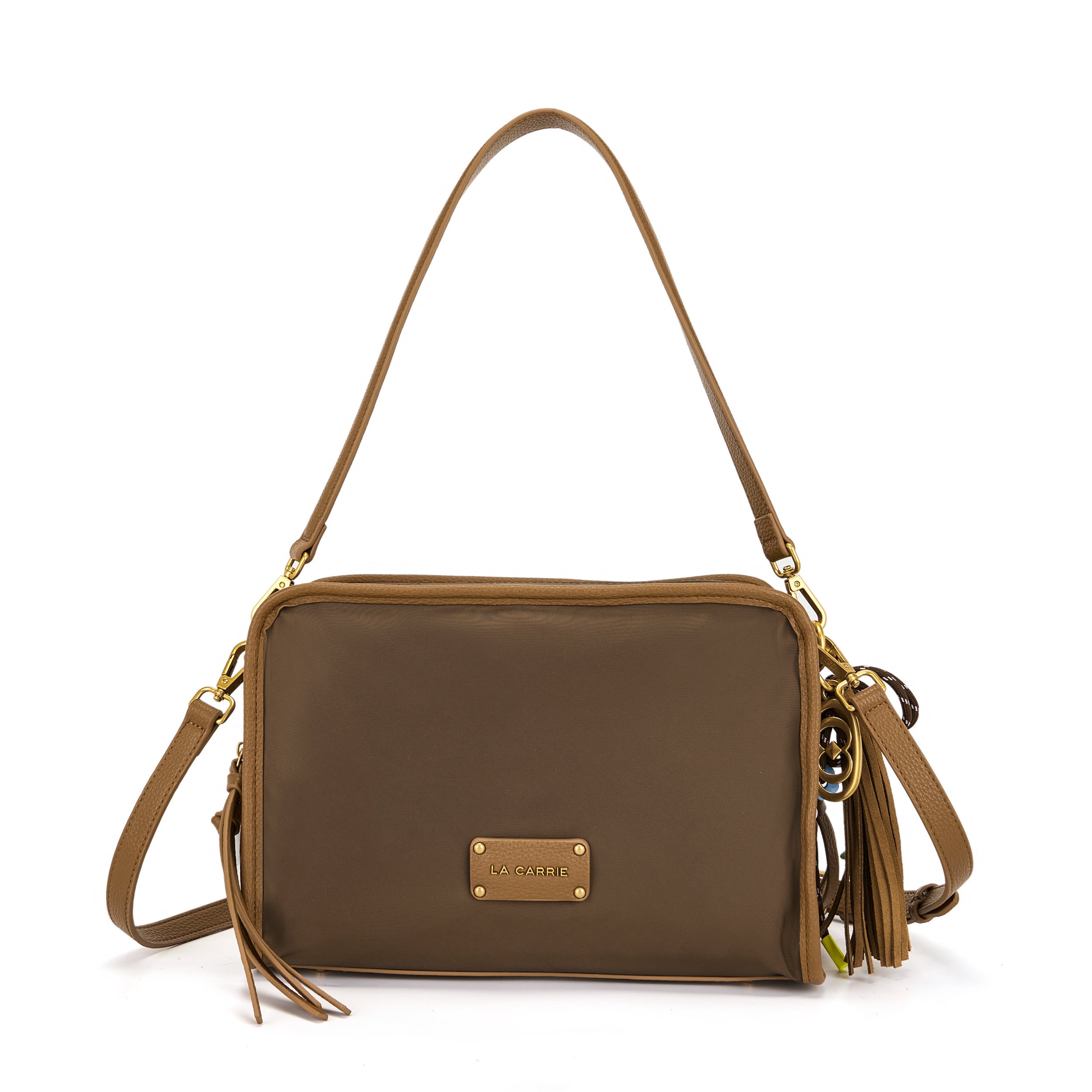 La Carrie Dark Wave sac épaule nylon marron 31x11x21cm