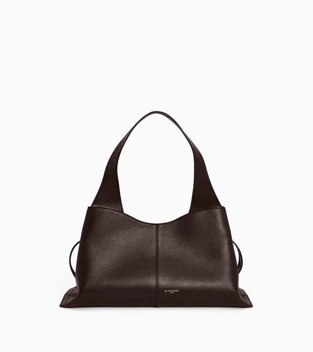Le Tanneur Félicie petit sac à main cuir lisse marron arabica