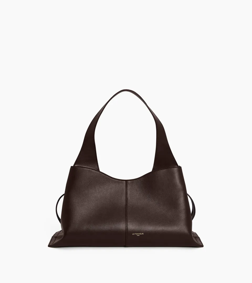 Le Tanneur Félicie petit sac à main cuir lisse marron arabica