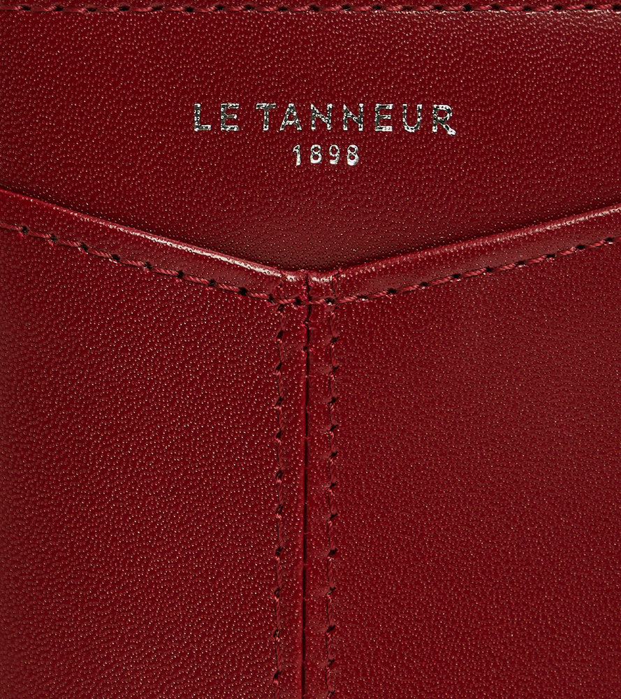Le Tanneur Charlotte porte-cartes cuir lisse Revolution red