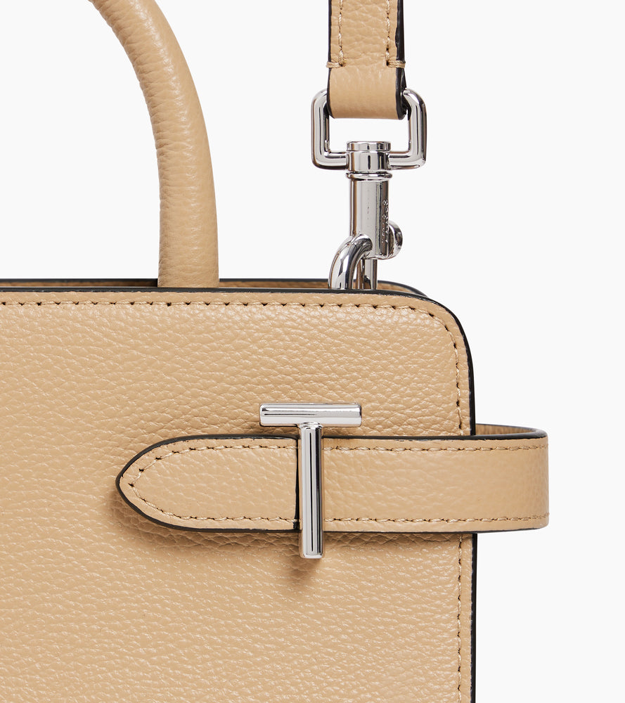 Le Tanneur Emilie petit sac cuir grainé Desert femme