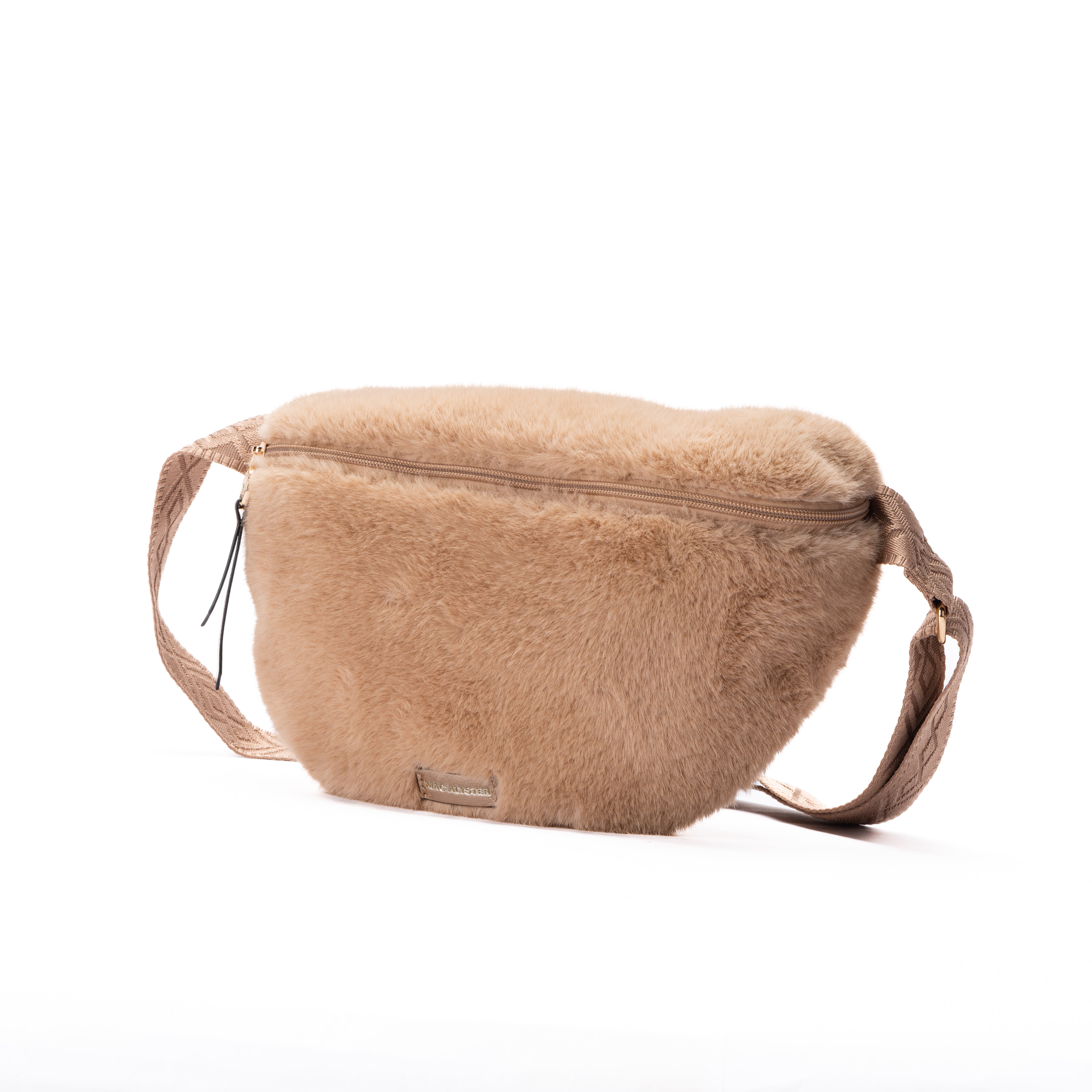 Mac Alyster Moumoute grand sac banane fourrure Noir double poche
