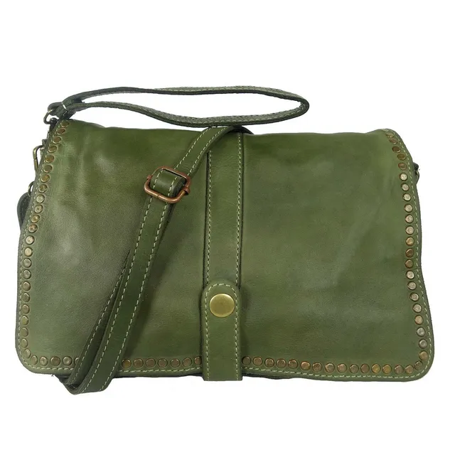 Collection Esprit Cuir Gena pochette cuir vert kaki