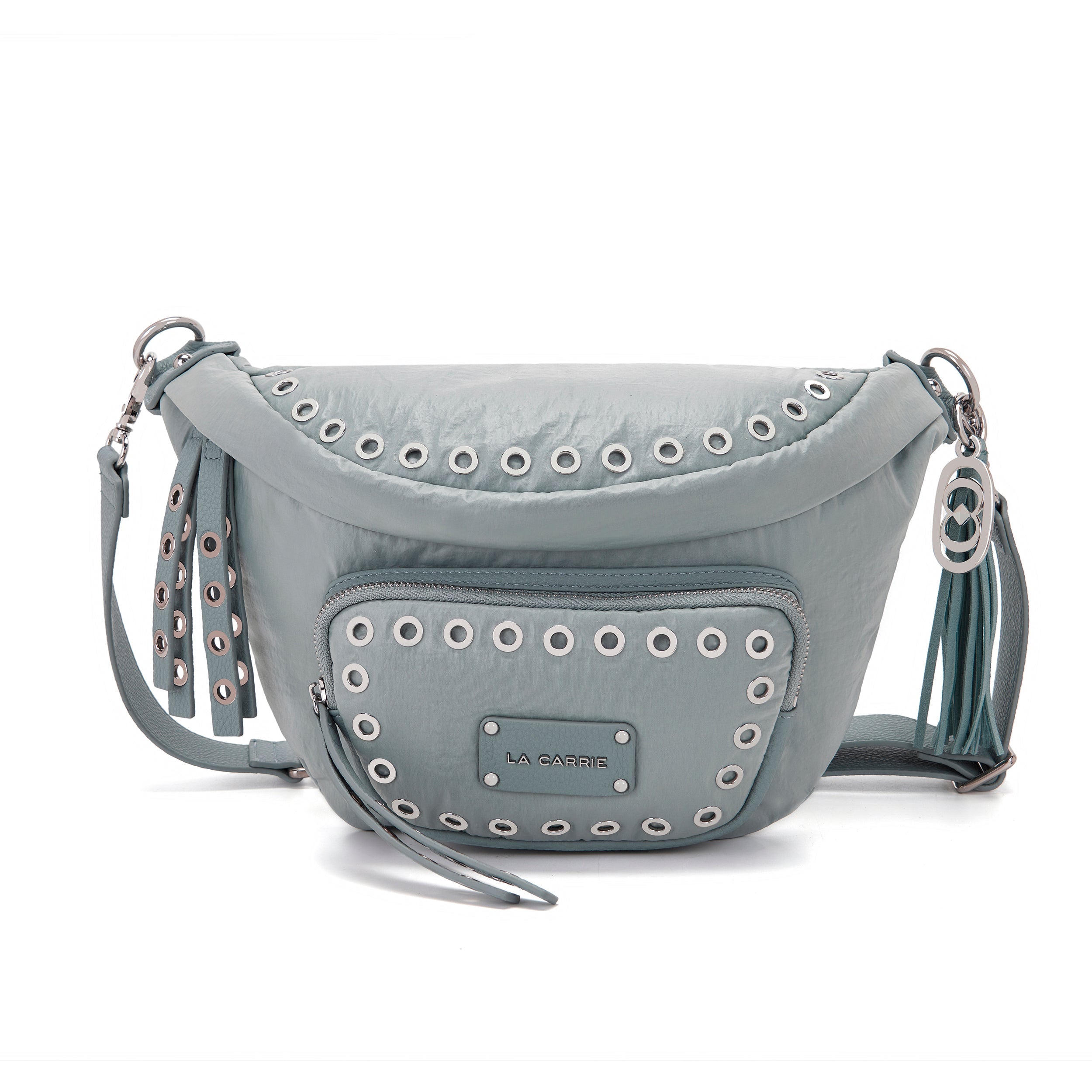 La Carrie Bag Wrinkled sac banane nylon sky 34x9x20cm