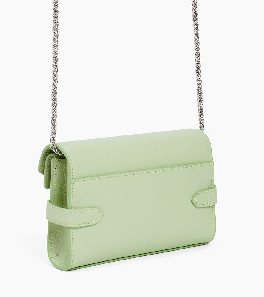 Le Tanneur Emilie pochette cuir grainé double rabat