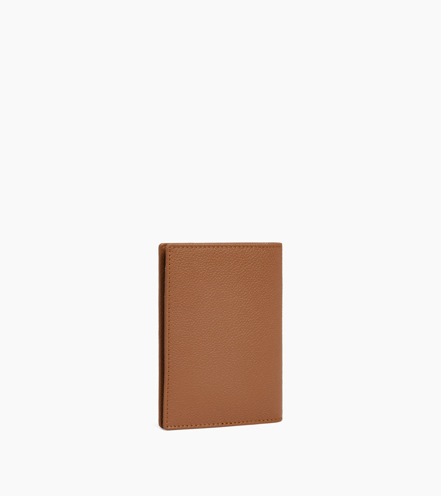 Le Tanneur porte-passeport cuir grainé marron tan