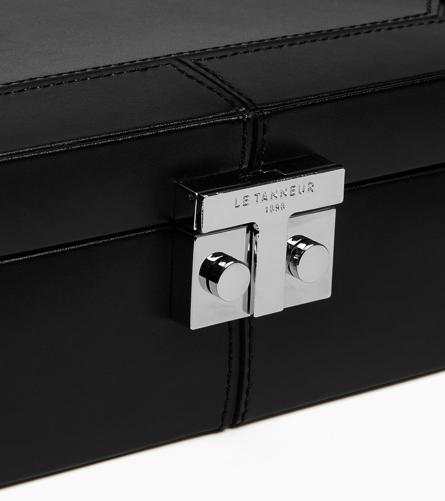 Le Tanneur coffret 8 montres cuir noir fermoir T