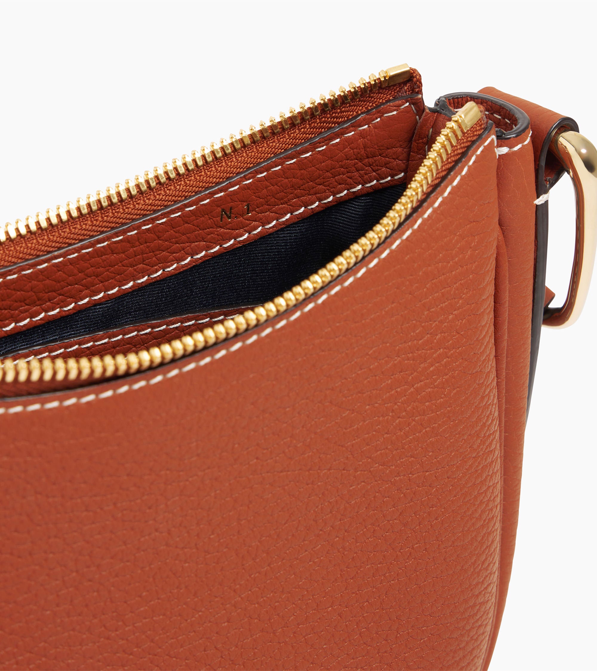 Le Tanneur Madeleine bandoulière cuir Mahogany Brown